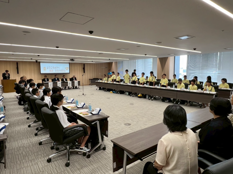 第58回姉妹都市親善友好少年交歓研修使節団市長歓迎式1